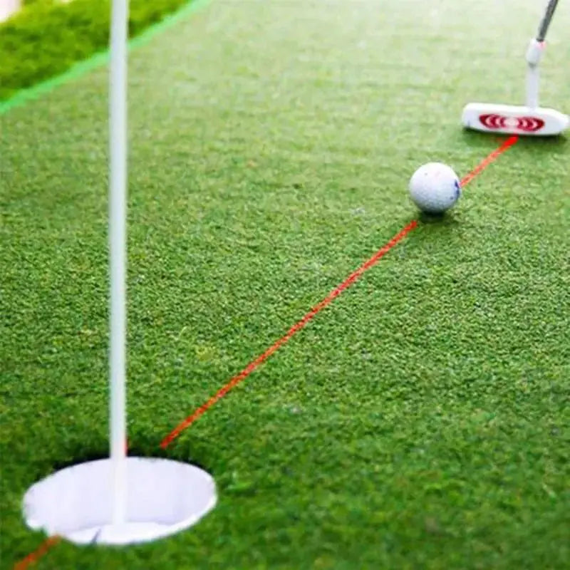 Ayuda para el entrenamiento de golf con putt láser