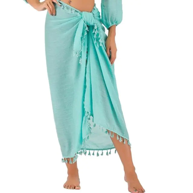 Womens Long Beach Cover Up Sarong