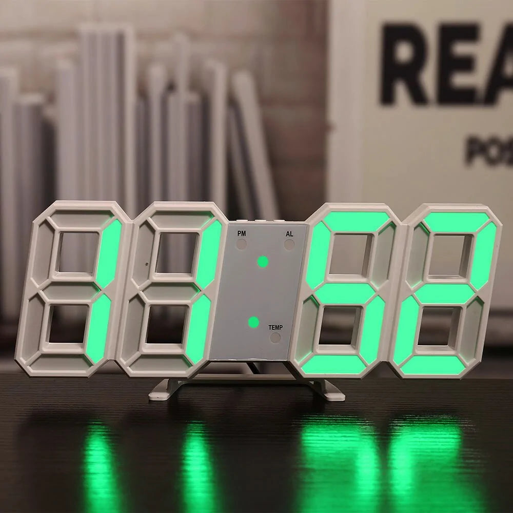 Reloj de pared digital LED 3D para el hogar