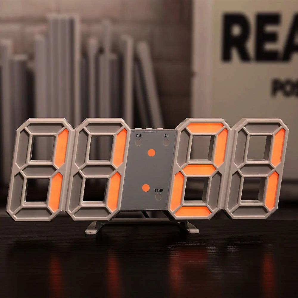 Reloj de pared digital LED 3D para el hogar