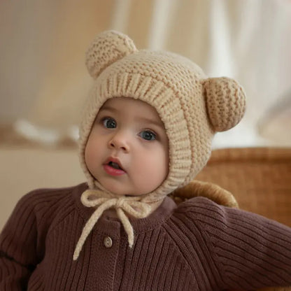 Gorro de bebé Gorro de lana para bebé de otoño e invierno