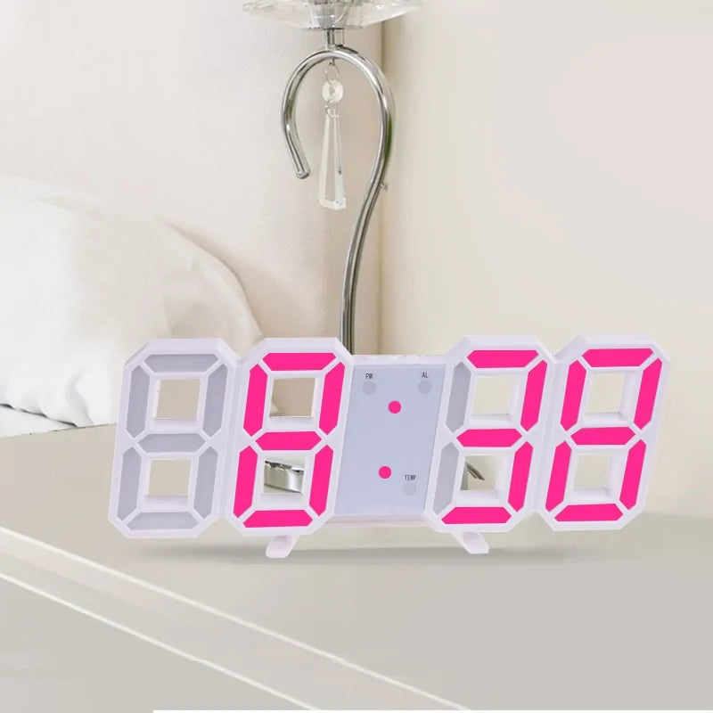 Reloj de pared digital LED 3D para el hogar