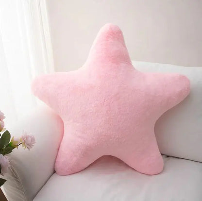 Almohada con estampado de estrellas, almohada de felpa súper suave y linda