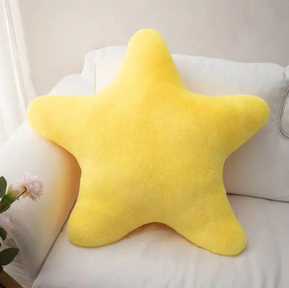 Almohada con estampado de estrellas, almohada de felpa súper suave y linda