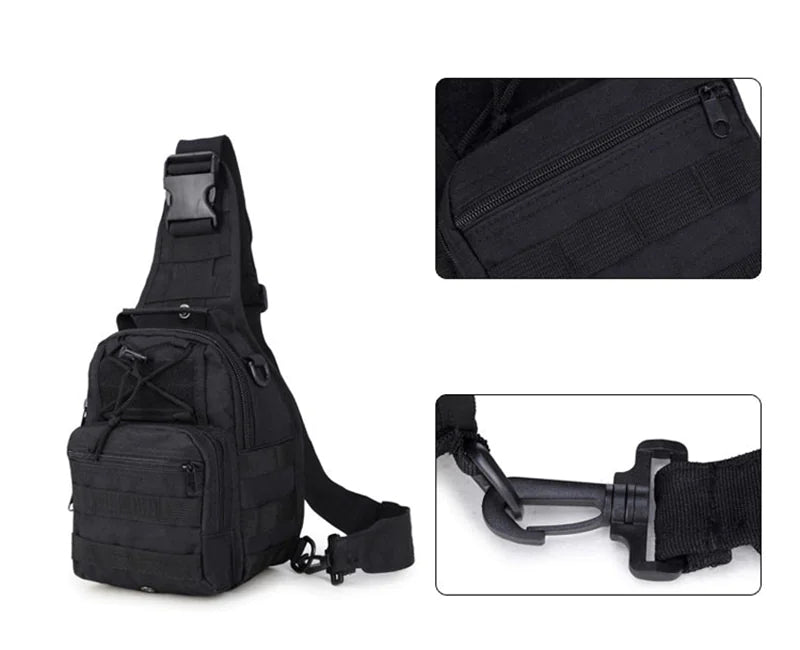 Mens Backpack Tactical Sling Shoulder Bag Molle Travel Chest Pack Outdoor Hiking