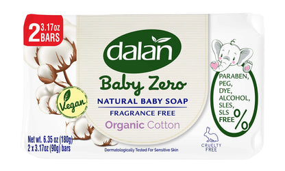 Dalan Baby Zero, natürliche Babyseife, 3,17 oz (2er-Pack)