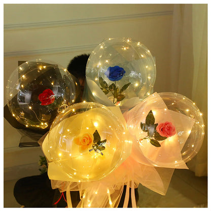 LED Luminous Balloon Rose Bouquet: Perfect for Valentine's Day, birthdays, weddings, and parties