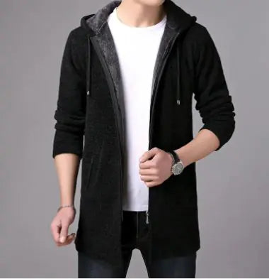 Men's Casual Knitted Fleece Cardigan Sweater