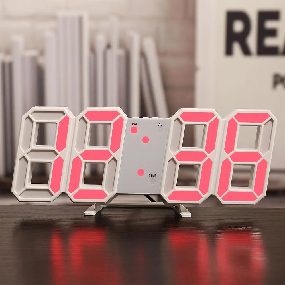 Reloj de pared digital LED 3D para el hogar