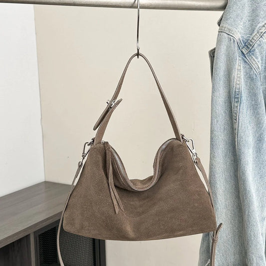 Classic Suede Boston Carryall Shoulder bag