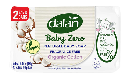 Dalan Baby Zero Natural Baby Soap Bar 3.17oz (2 Pack)