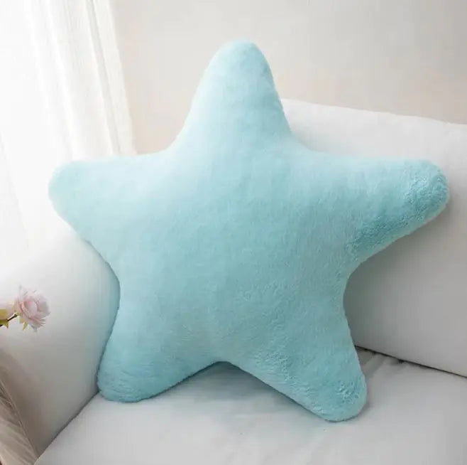 Almohada con estampado de estrellas, almohada de felpa súper suave y linda