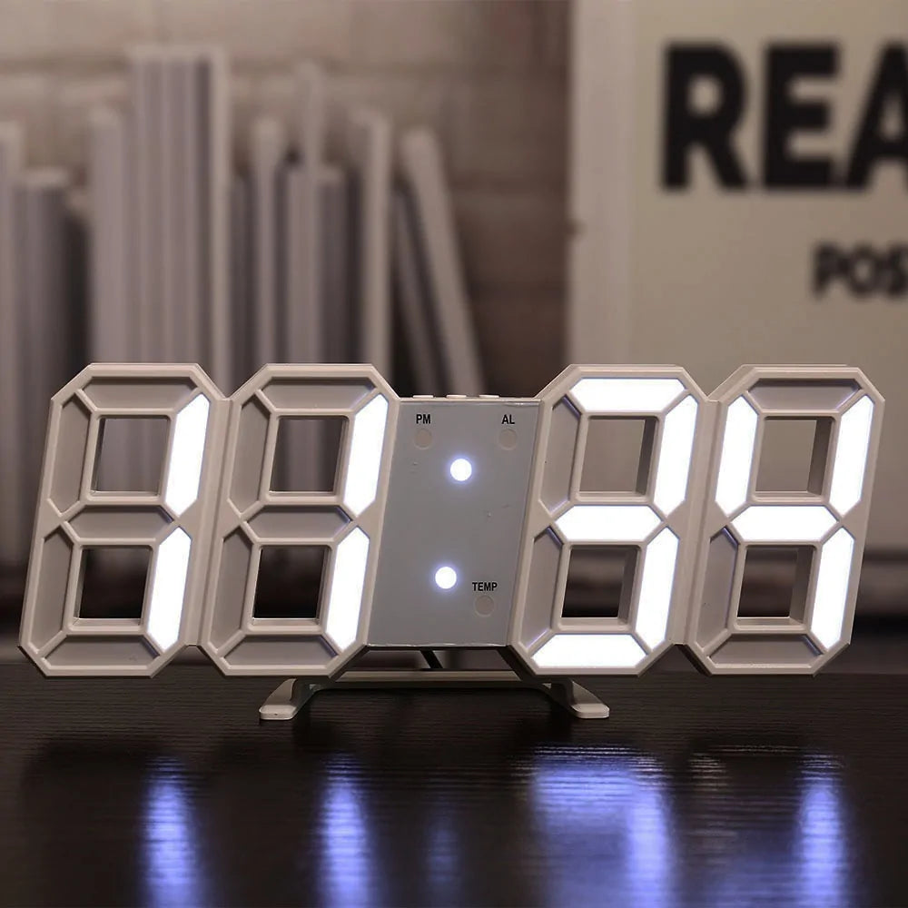 Reloj de pared digital LED 3D para el hogar