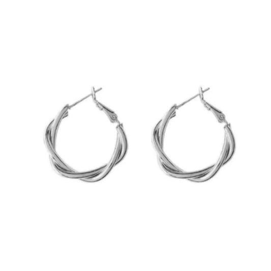 GoldTwist Hoop Earrings