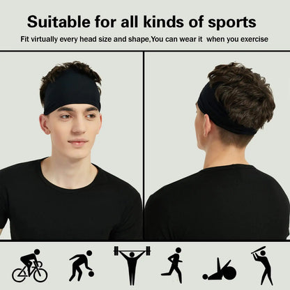 Sports Headbands for Men (5 Pack),Moisture Wicking Workout Headband