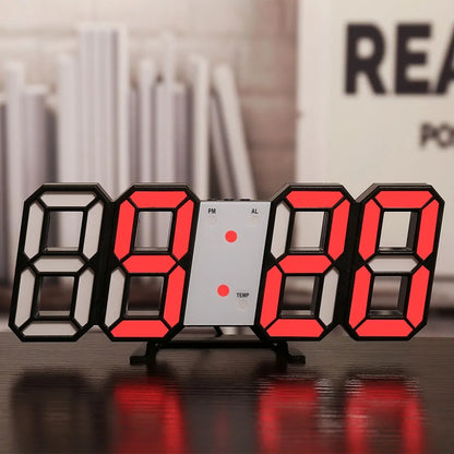 Reloj de pared digital LED 3D para el hogar