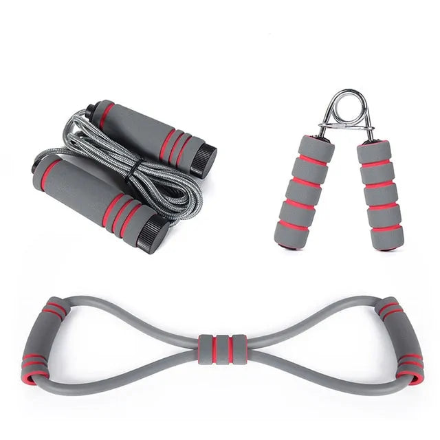 Conjunto de ejercicios de fitness para fortalecer el agarre de la mano con cuerda para saltar, fisioterapia, entrenamiento de fuerza, entrenamiento de resistencia en el hogar