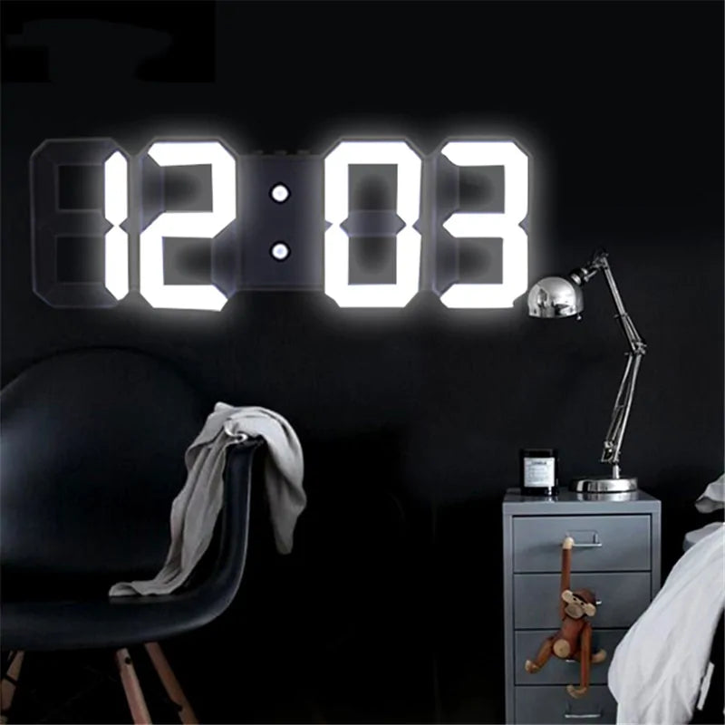 Reloj de pared digital LED 3D para el hogar