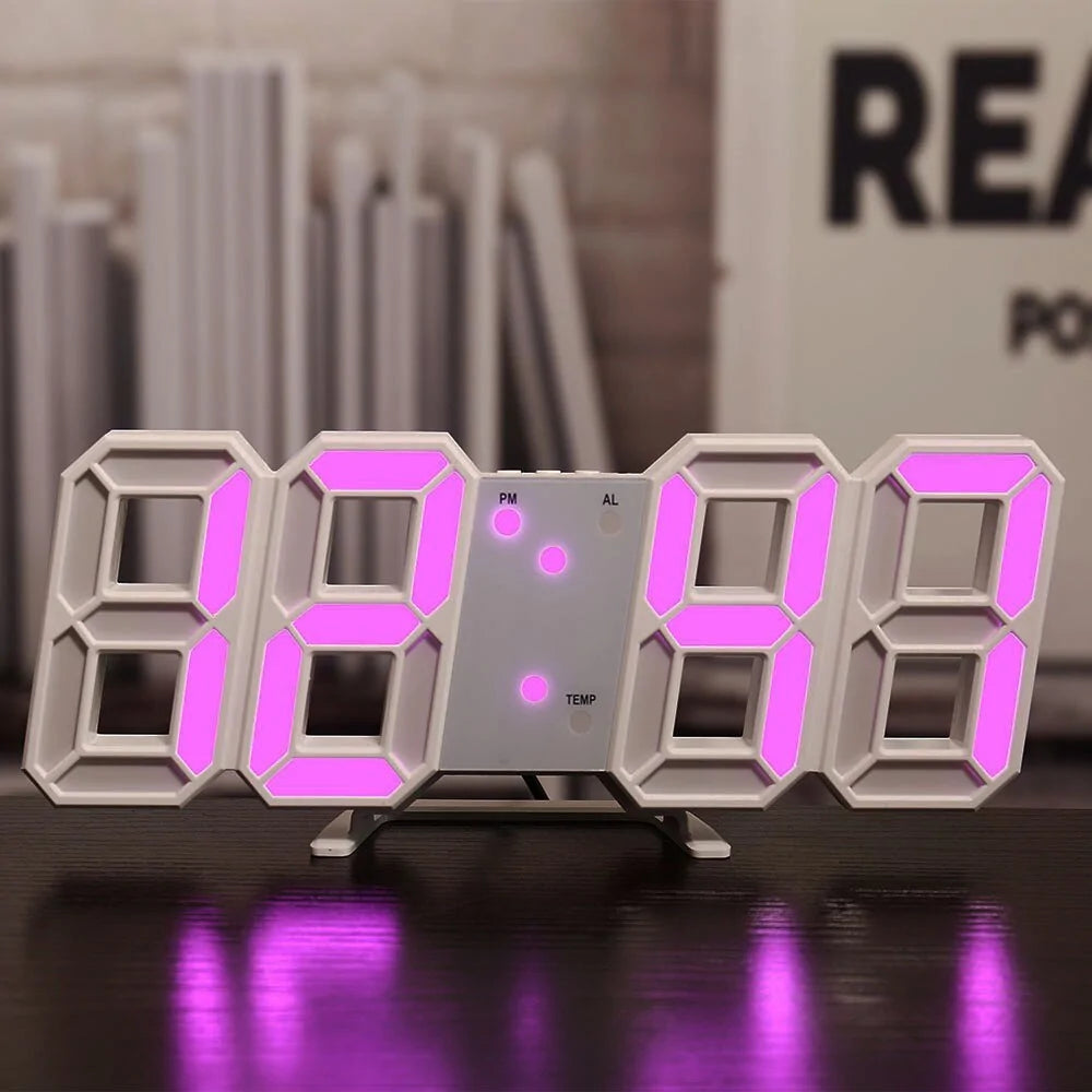 Reloj de pared digital LED 3D para el hogar