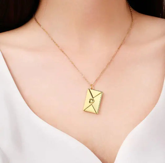 Lover's Note Envelope Necklace