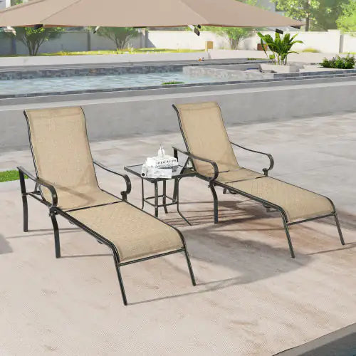 3-piece Set Of Terrace Lounge Chairs