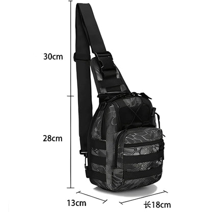 Herren-Rucksack, taktischer Sling-Schultertasche, Molle, Reise-Brusttasche, Outdoor-Wandern