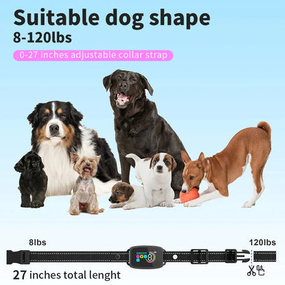 Wiederaufladbares, intelligentes Anti-Bell-Halsband mit HD-Display – wasserdicht und effektive Bellkontrolle für Hunde!