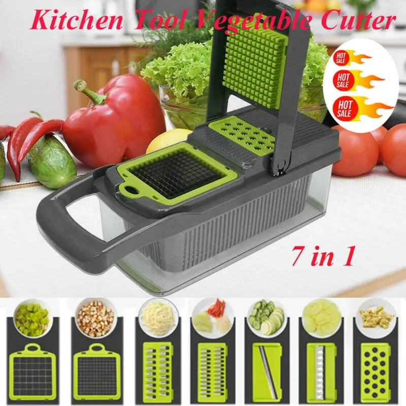 7 in 1  Multifunction Vegetable Cutter Food Slicer Dicer