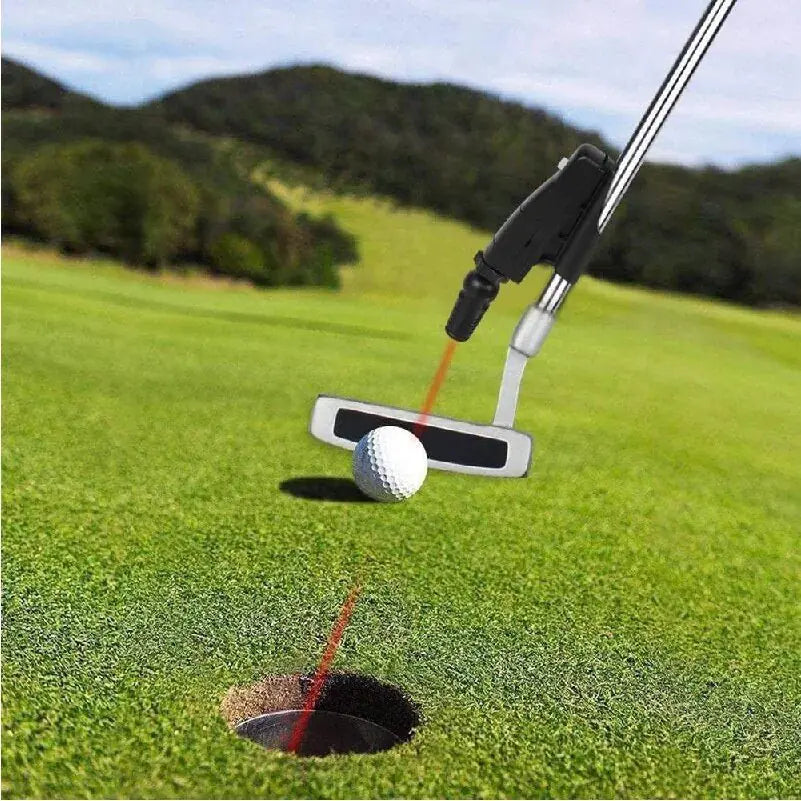 Ayuda para el entrenamiento de golf con putt láser